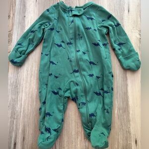 Carter's Bundle of 2 Dinosaur Zip Up Newborn Footies